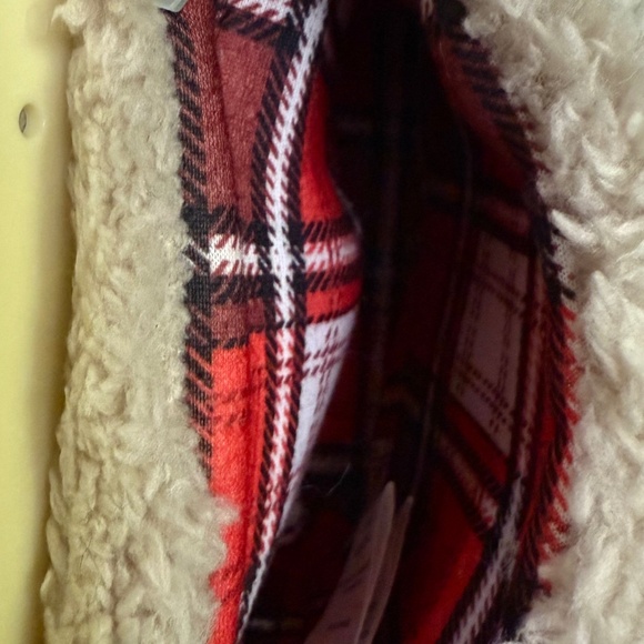 Holiday Reindeer Sherpa Slipper Boot - Picture 6 of 6